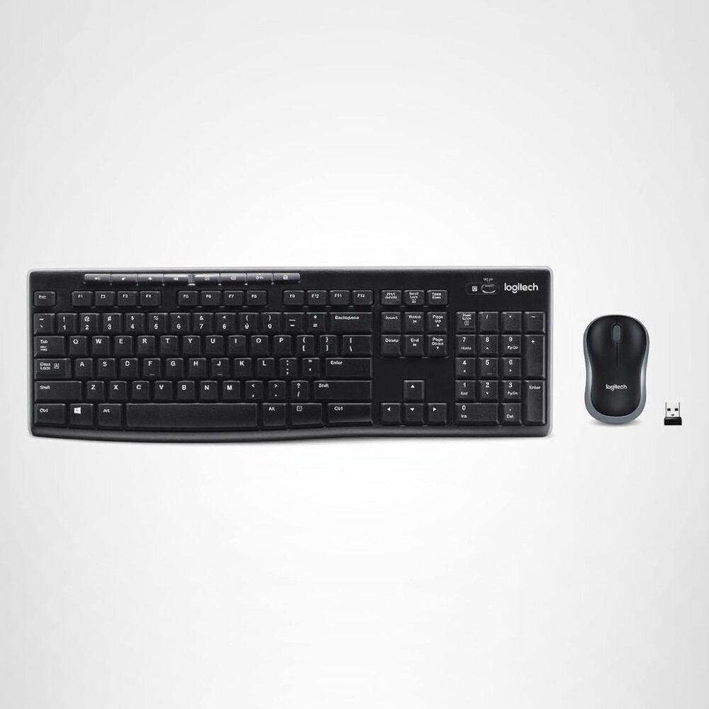 Logitech MK270 Wireless Keyboard and Mouse Combo for Windows - Black